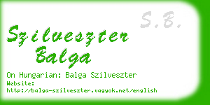 szilveszter balga business card